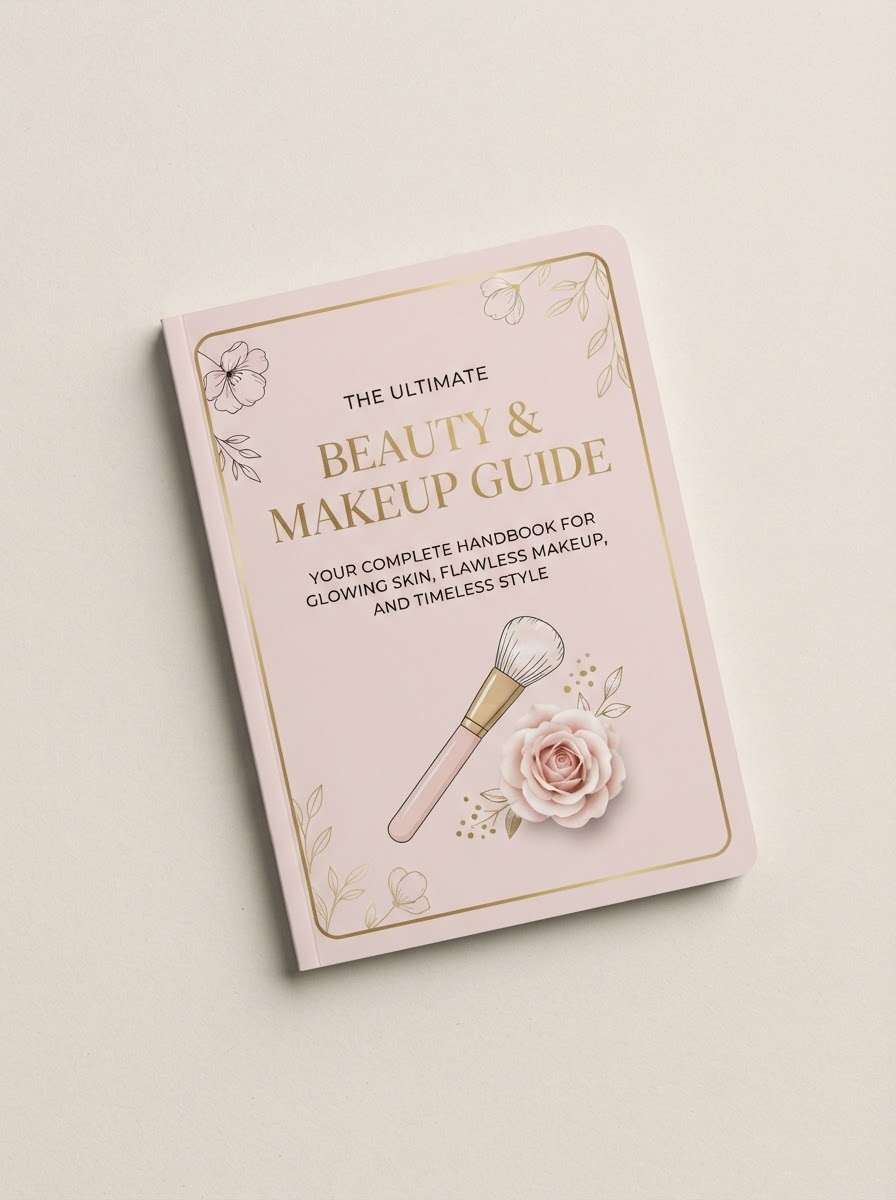 Free beauty and makeup guide ebook mockup