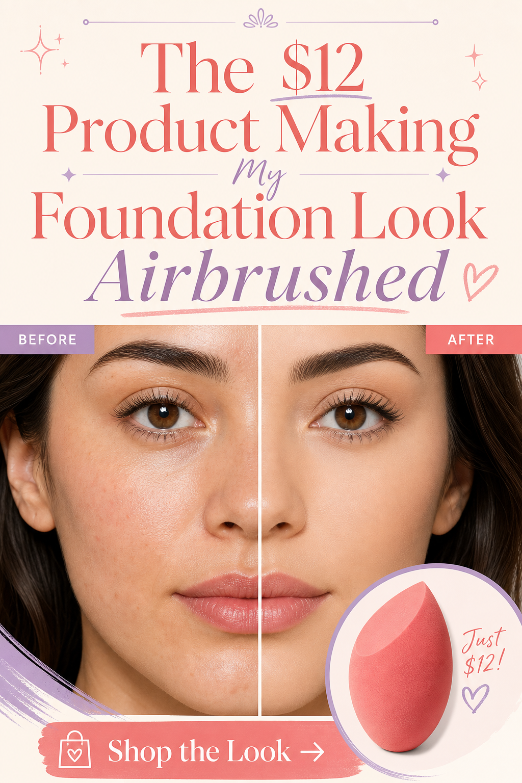 Pinterest pin: The $12 product making my foundation look airbrushed