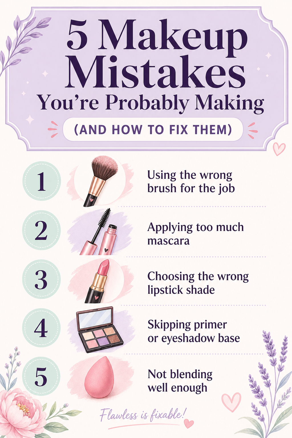 Pinterest pin: 5 makeup mistakes you're probably making