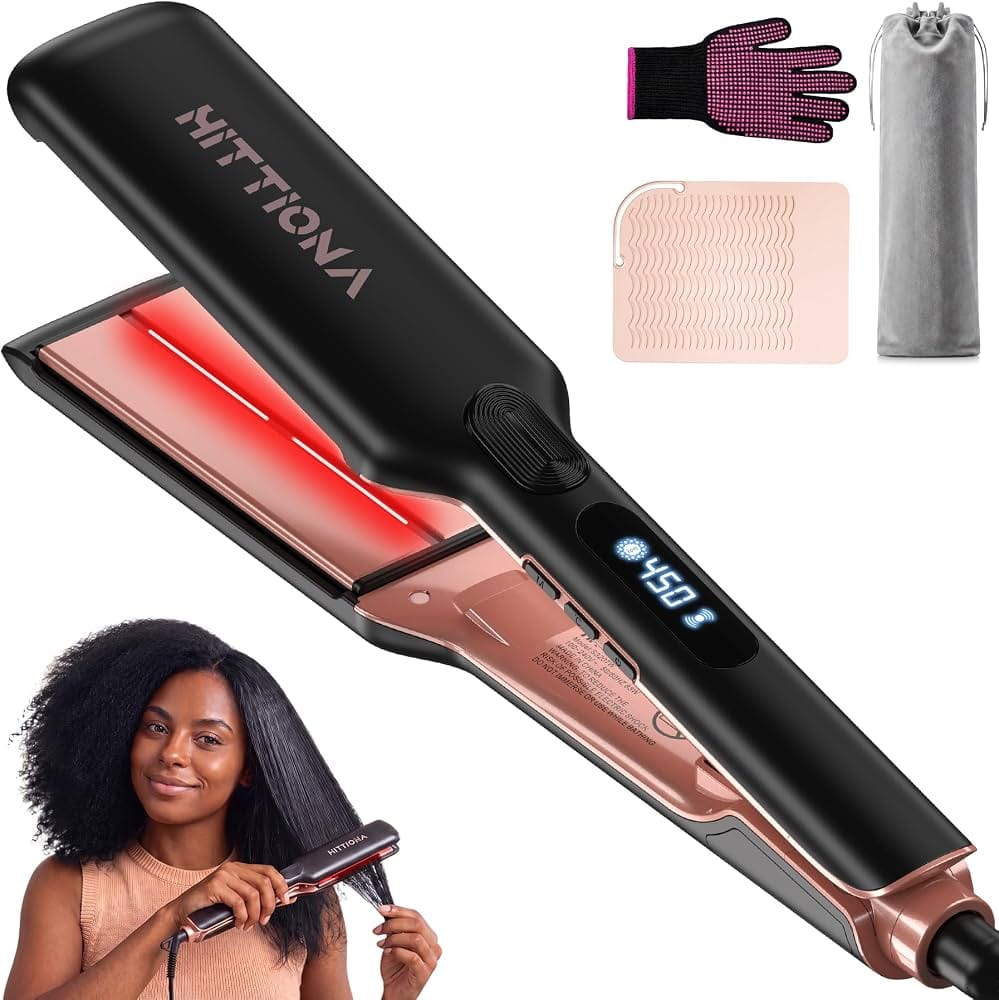 Ceramic hair straightener styling tool